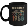 65 Years Old Legendary Since October 1958 65th Birthday Mug | siriusteestore