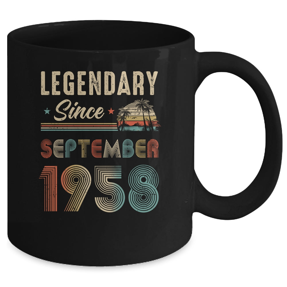 65 Years Old Legendary Since September 1958 65th Birthday Mug | siriusteestore