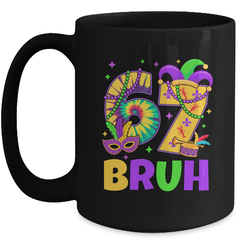 67 Bruh Mardi Gras Funny Carnival Six Seven 67 Meme Boy Mug | siriusteestore