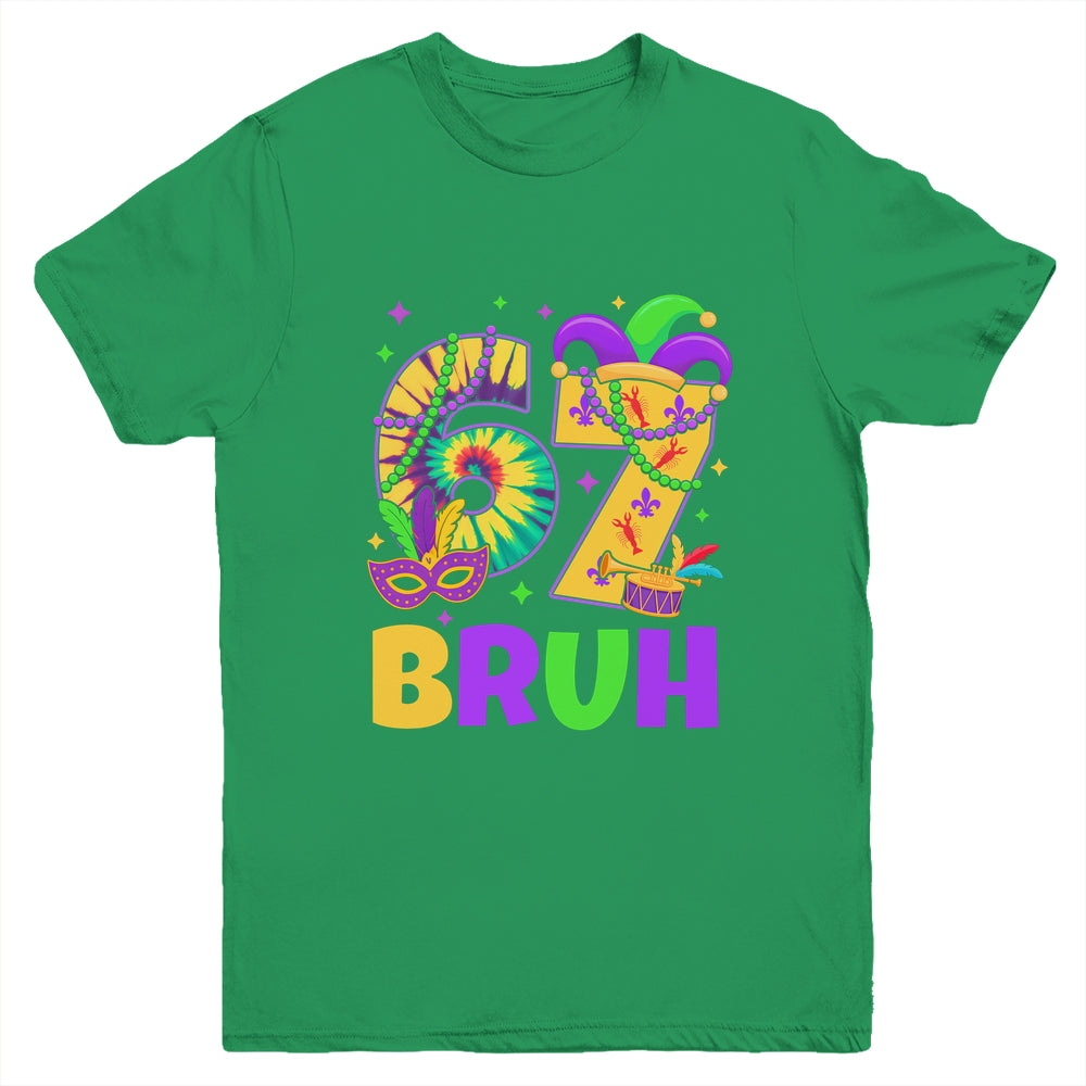 67 Bruh Mardi Gras Funny Carnival Six Seven 67 Meme Boy Youth Shirt | siriusteestore