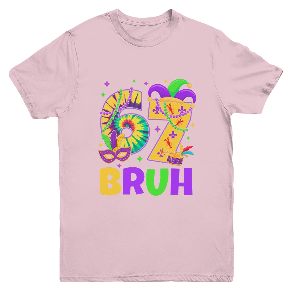 67 Bruh Mardi Gras Funny Carnival Six Seven 67 Meme Boy Youth Shirt | siriusteestore