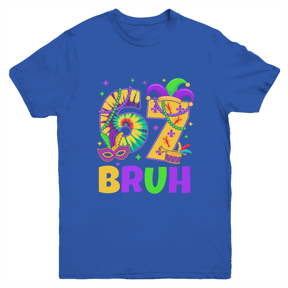67 Bruh Mardi Gras Funny Carnival Six Seven 67 Meme Boy Youth Shirt | siriusteestore