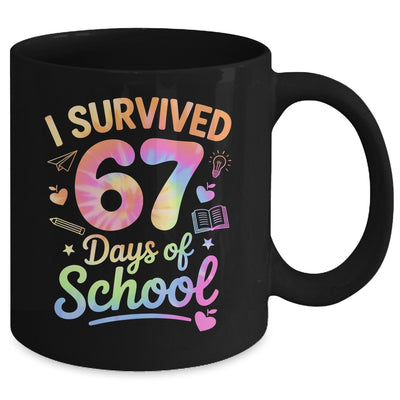67 Days Of School Tie Dye 67th Day Of School Six Seven Kids Mug | siriusteestore