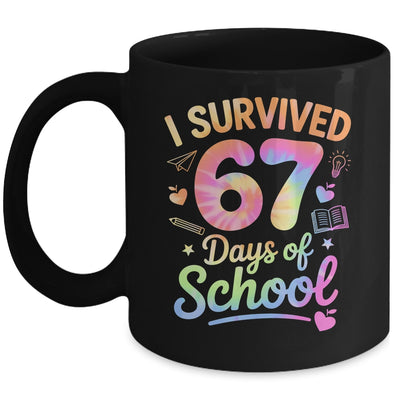 67 Days Of School Tie Dye 67th Day Of School Six Seven Kids Mug | siriusteestore