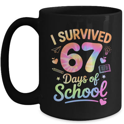 67 Days Of School Tie Dye 67th Day Of School Six Seven Kids Mug | siriusteestore