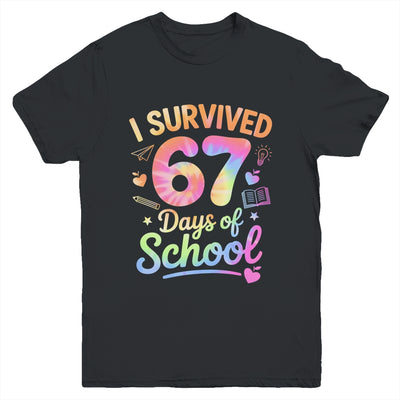 67 Days Of School Tie Dye 67th Day Of School Six Seven Kids Youth Shirt | siriusteestore
