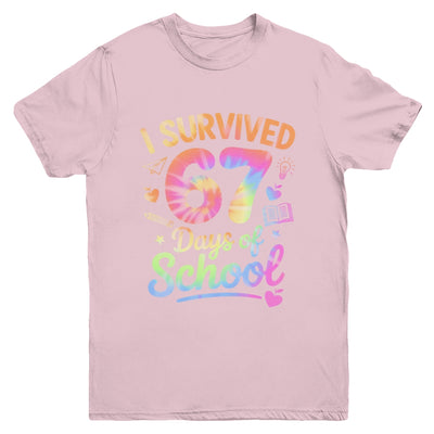 67 Days Of School Tie Dye 67th Day Of School Six Seven Kids Youth Shirt | siriusteestore