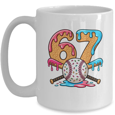 67 Ice Cream Drip Baseball Number 67 Player 67th Birthday Mug | siriusteestore