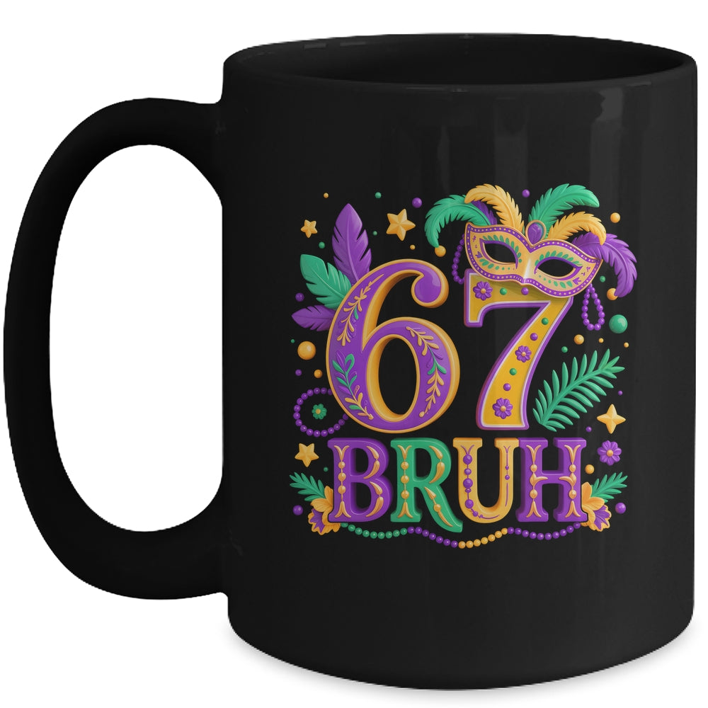 67 Mardi Gras Six Seven Meme Carnival Festive Boys Kids Mug | siriusteestore