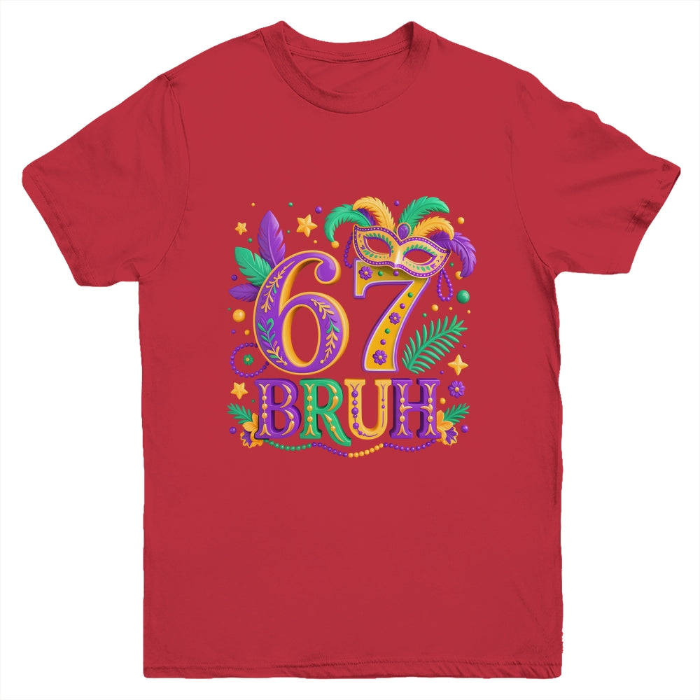 67 Mardi Gras Six Seven Meme Carnival Festive Boys Kids Youth Shirt | siriusteestore