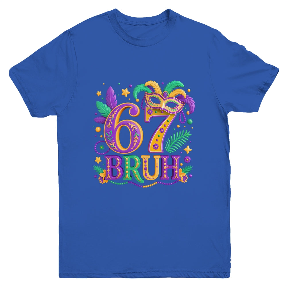 67 Mardi Gras Six Seven Meme Carnival Festive Boys Kids Youth Shirt | siriusteestore