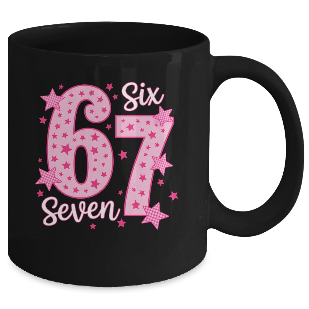 67 Meme Six Seven Pink Funny For Youth Girls Kids Mug | siriusteestore