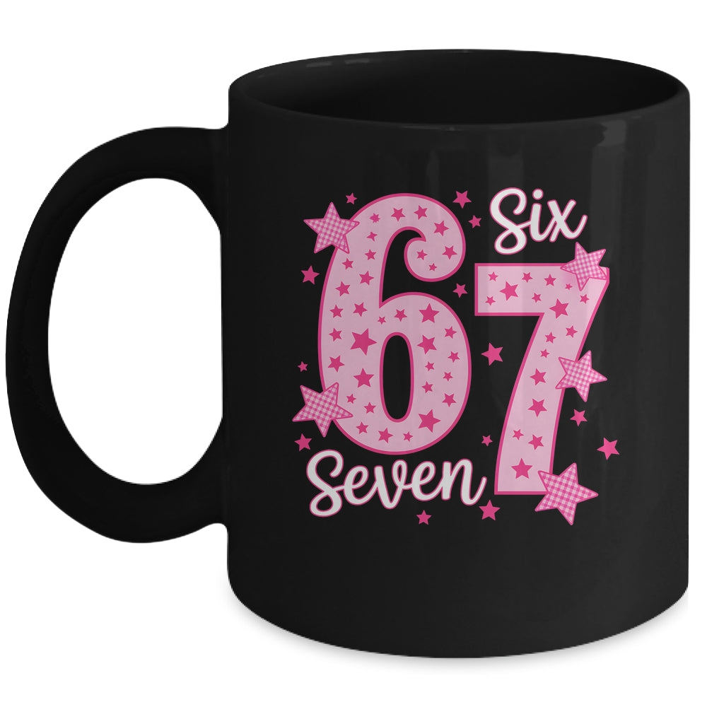 67 Meme Six Seven Pink Funny For Youth Girls Kids Mug | siriusteestore