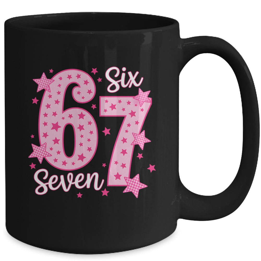 67 Meme Six Seven Pink Funny For Youth Girls Kids Mug | siriusteestore