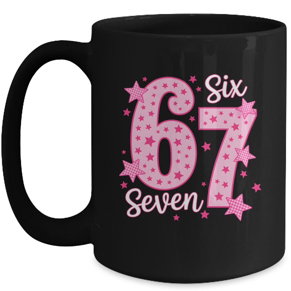 67 Meme Six Seven Pink Funny For Youth Girls Kids Mug | siriusteestore