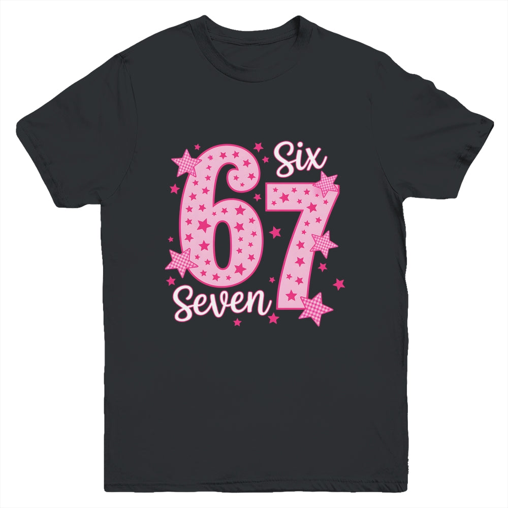 67 Meme Six Seven Pink Funny For Youth Girls Kids Youth Shirt | siriusteestore