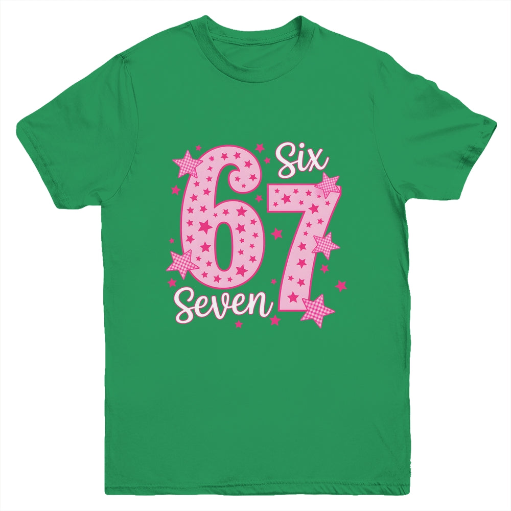 67 Meme Six Seven Pink Funny For Youth Girls Kids Youth Shirt | siriusteestore