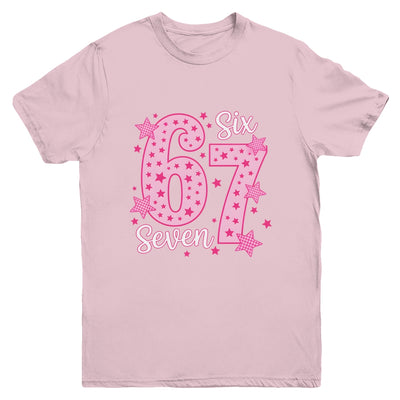 67 Meme Six Seven Pink Funny For Youth Girls Kids Youth Shirt | siriusteestore