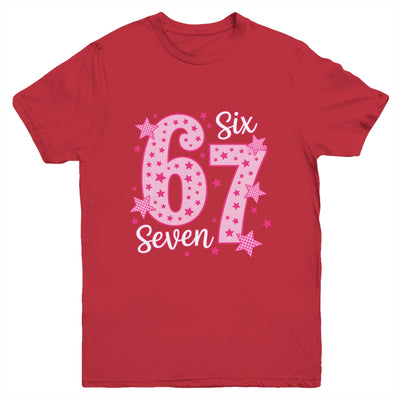 67 Meme Six Seven Pink Funny For Youth Girls Kids Youth Shirt | siriusteestore