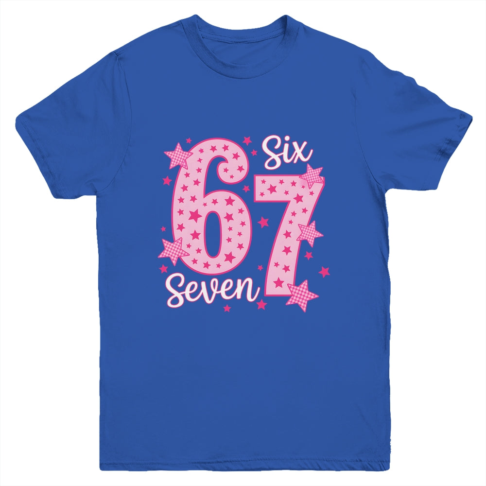 67 Meme Six Seven Pink Funny For Youth Girls Kids Youth Shirt | siriusteestore