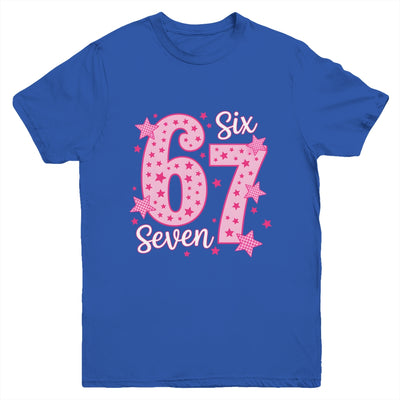 67 Meme Six Seven Pink Funny For Youth Girls Kids Youth Shirt | siriusteestore