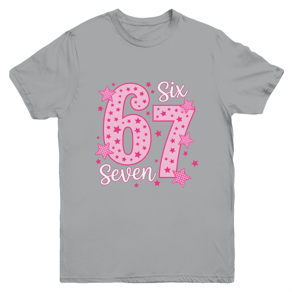 67 Meme Six Seven Pink Funny For Youth Girls Kids Youth Shirt | siriusteestore