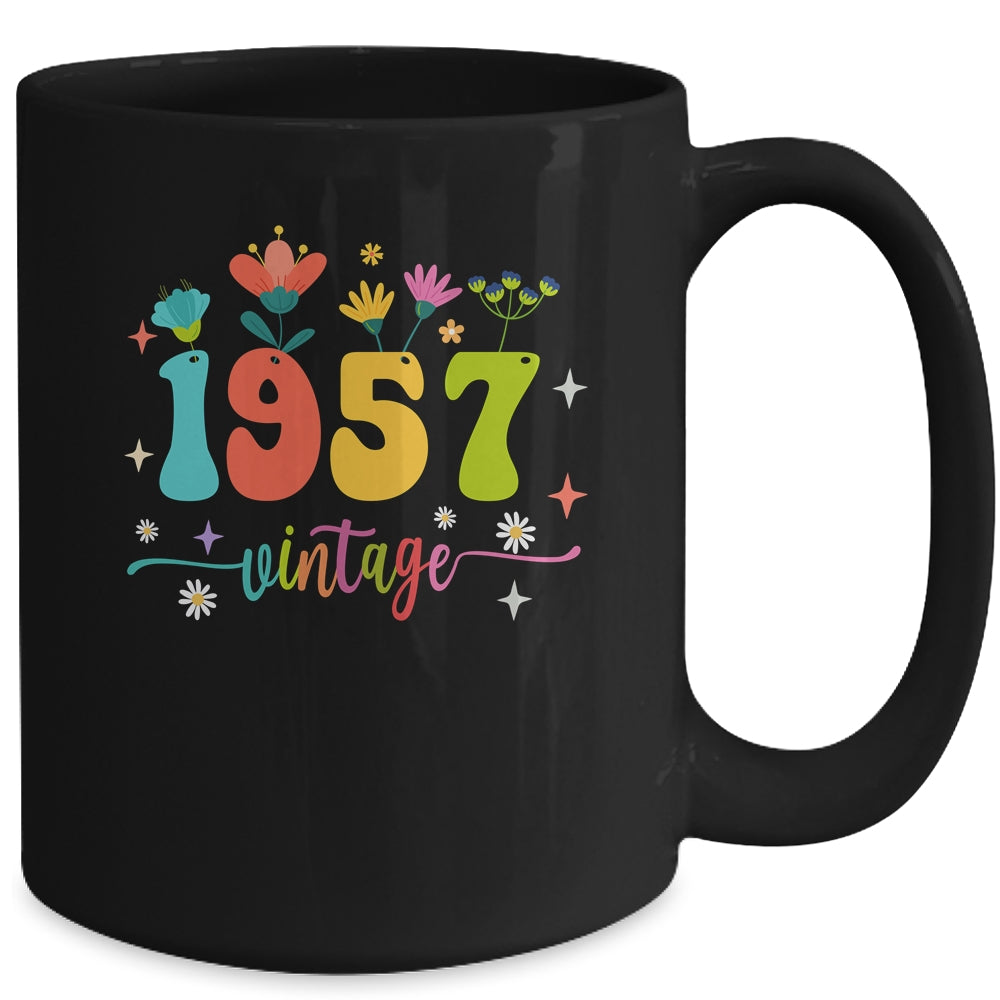68 Years Old Vintage 1955 68th Birthday Tee Wildflower Mug | siriusteestore