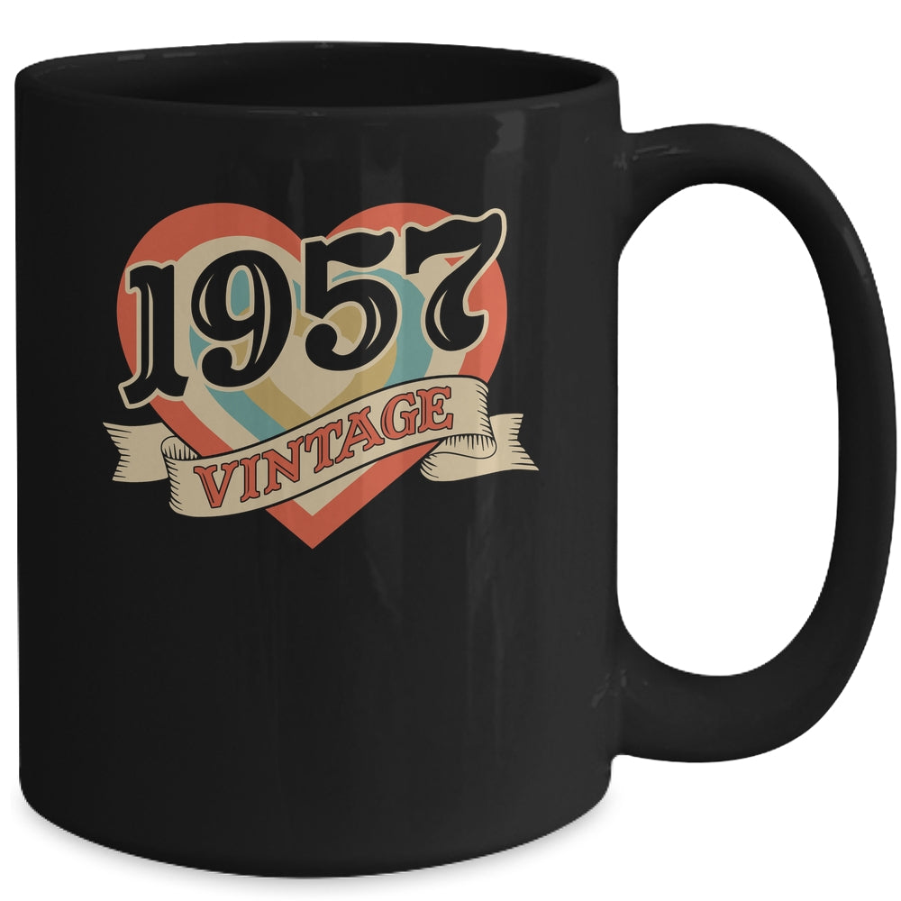 68th Birthday Gifts Classic Retro Heart Vintage 1957 Mug | siriusteestore