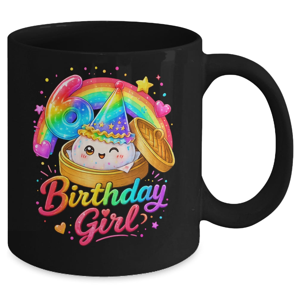 6Th Birthday Girl Dumpling Kawaii Pastel Anime 6 Years Old Mug | siriusteestore