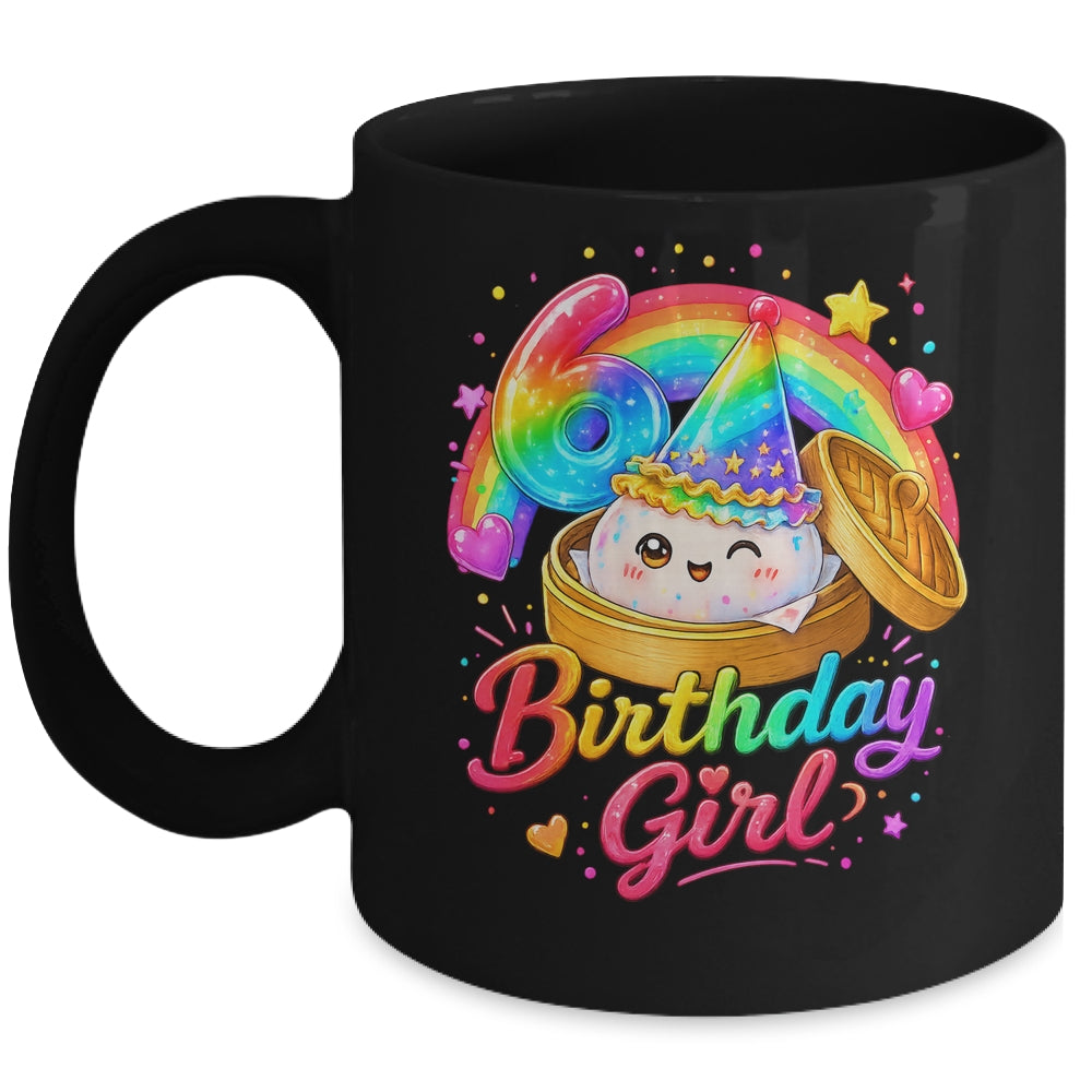 6Th Birthday Girl Dumpling Kawaii Pastel Anime 6 Years Old Mug | siriusteestore