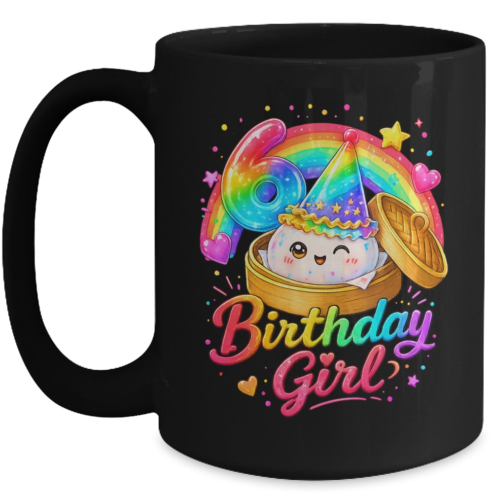 6Th Birthday Girl Dumpling Kawaii Pastel Anime 6 Years Old Mug | siriusteestore