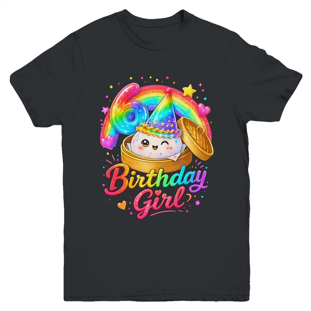 6Th Birthday Girl Dumpling Kawaii Pastel Anime 6 Years Old Youth Shirt | siriusteestore