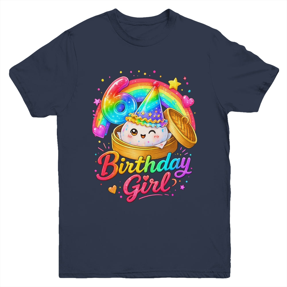 6Th Birthday Girl Dumpling Kawaii Pastel Anime 6 Years Old Youth Shirt | siriusteestore