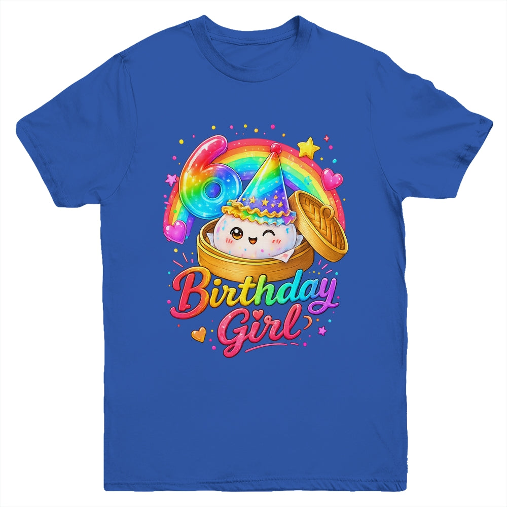 6Th Birthday Girl Dumpling Kawaii Pastel Anime 6 Years Old Youth Shirt | siriusteestore