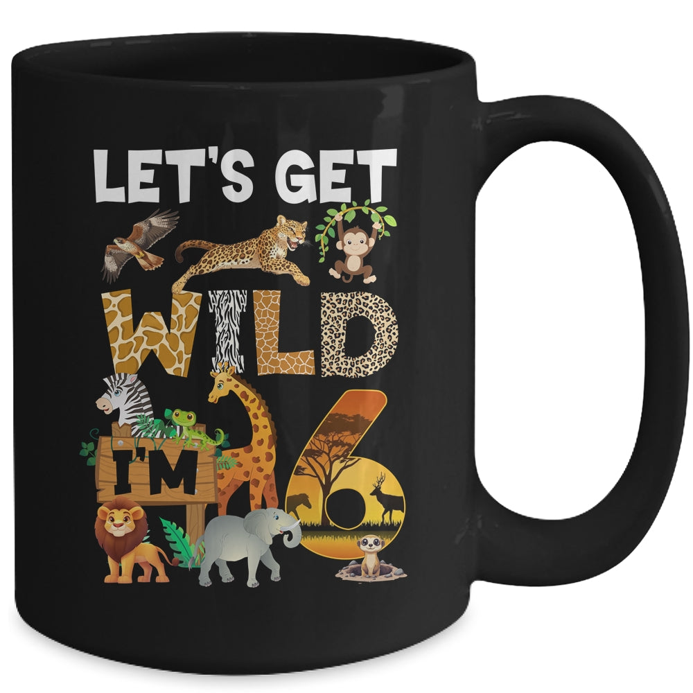 6 Year Old Zoo Birthday Safari Jungle Animal 6th Bday Mug | siriusteestore