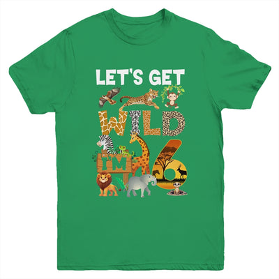 6 Year Old Zoo Birthday Safari Jungle Animal 6th Bday Youth Shirt | siriusteestore
