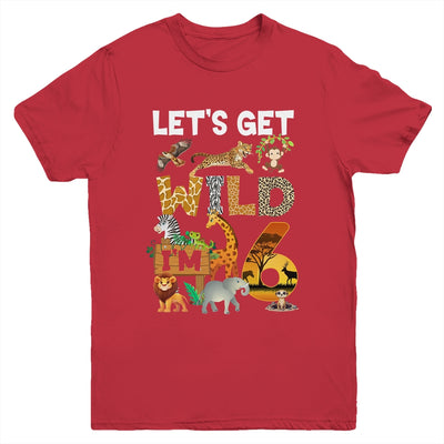 6 Year Old Zoo Birthday Safari Jungle Animal 6th Bday Youth Shirt | siriusteestore