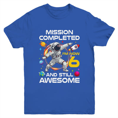 6th Birthday Astronaut 6 Years Old Outer Space Birthday Youth Shirt | siriusteestore