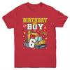 6th Birthday Boy 6 Years Old Excavator Three Decorations Youth Shirt | siriusteestore