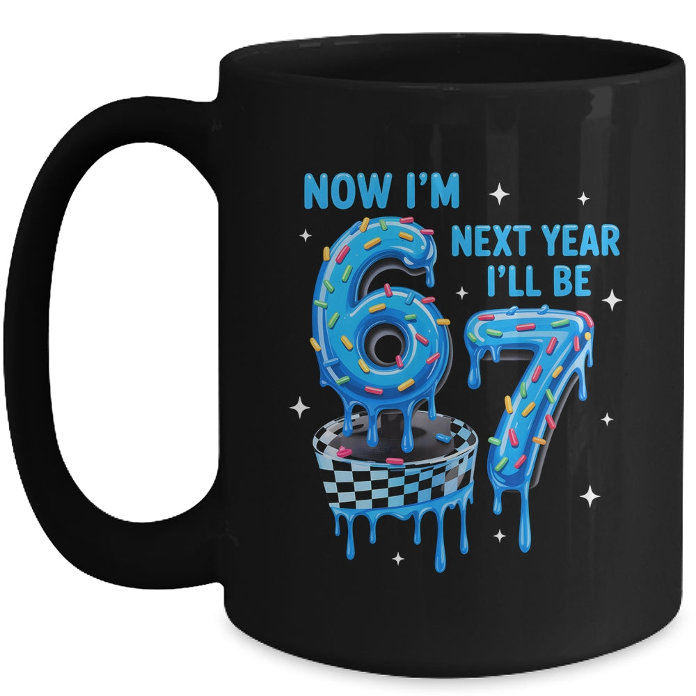 6th Birthday Boy Checkered Drip Im 6 Year Old Next Be 7 Mug | siriusteestore