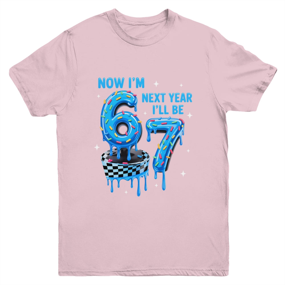 6th Birthday Boy Checkered Drip Im 6 Year Old Next Be 7 Youth Shirt | siriusteestore