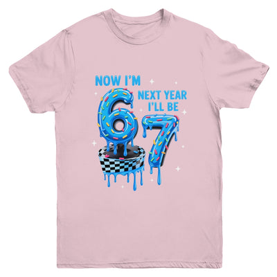 6th Birthday Boy Checkered Drip Im 6 Year Old Next Be 7 Youth Shirt | siriusteestore