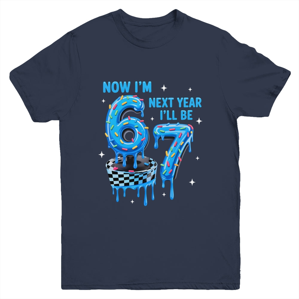 6th Birthday Boy Checkered Drip Im 6 Year Old Next Be 7 Youth Shirt | siriusteestore