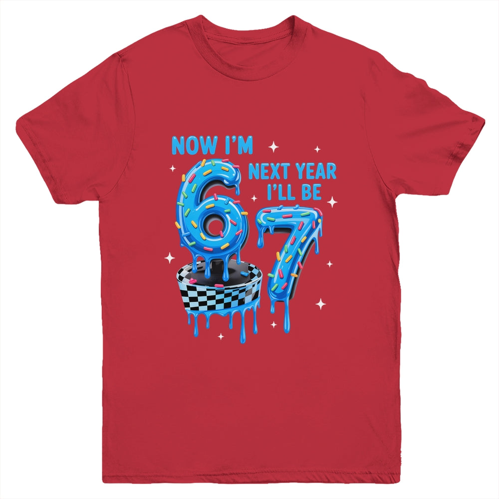 6th Birthday Boy Checkered Drip Im 6 Year Old Next Be 7 Youth Shirt | siriusteestore