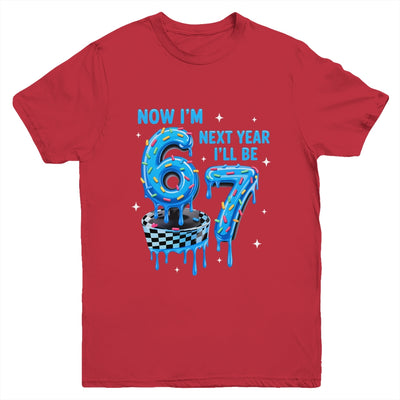 6th Birthday Boy Checkered Drip Im 6 Year Old Next Be 7 Youth Shirt | siriusteestore