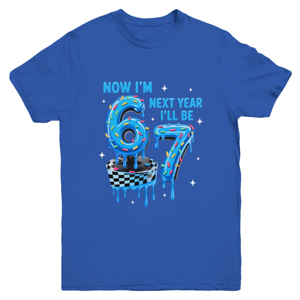 6th Birthday Boy Checkered Drip Im 6 Year Old Next Be 7 Youth Shirt | siriusteestore