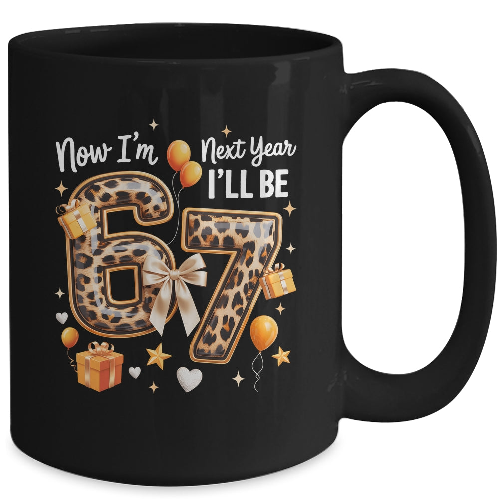 6th Birthday Girl Leopard Animal I'm 6 Next Year I'll Be 7 Mug | siriusteestore