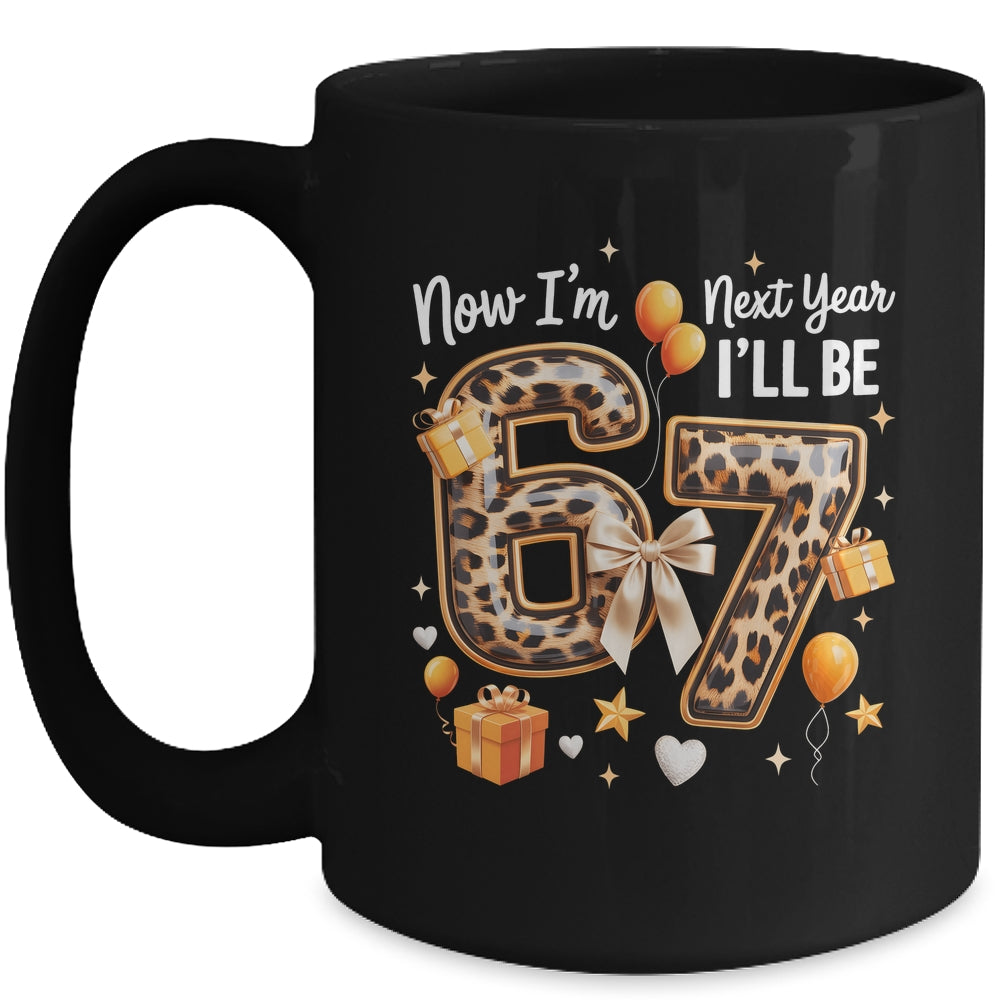 6th Birthday Girl Leopard Animal I'm 6 Next Year I'll Be 7 Mug | siriusteestore