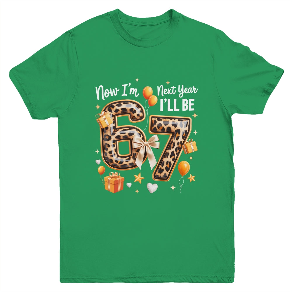 6th Birthday Girl Leopard Animal I'm 6 Next Year I'll Be 7 Youth Shirt | siriusteestore