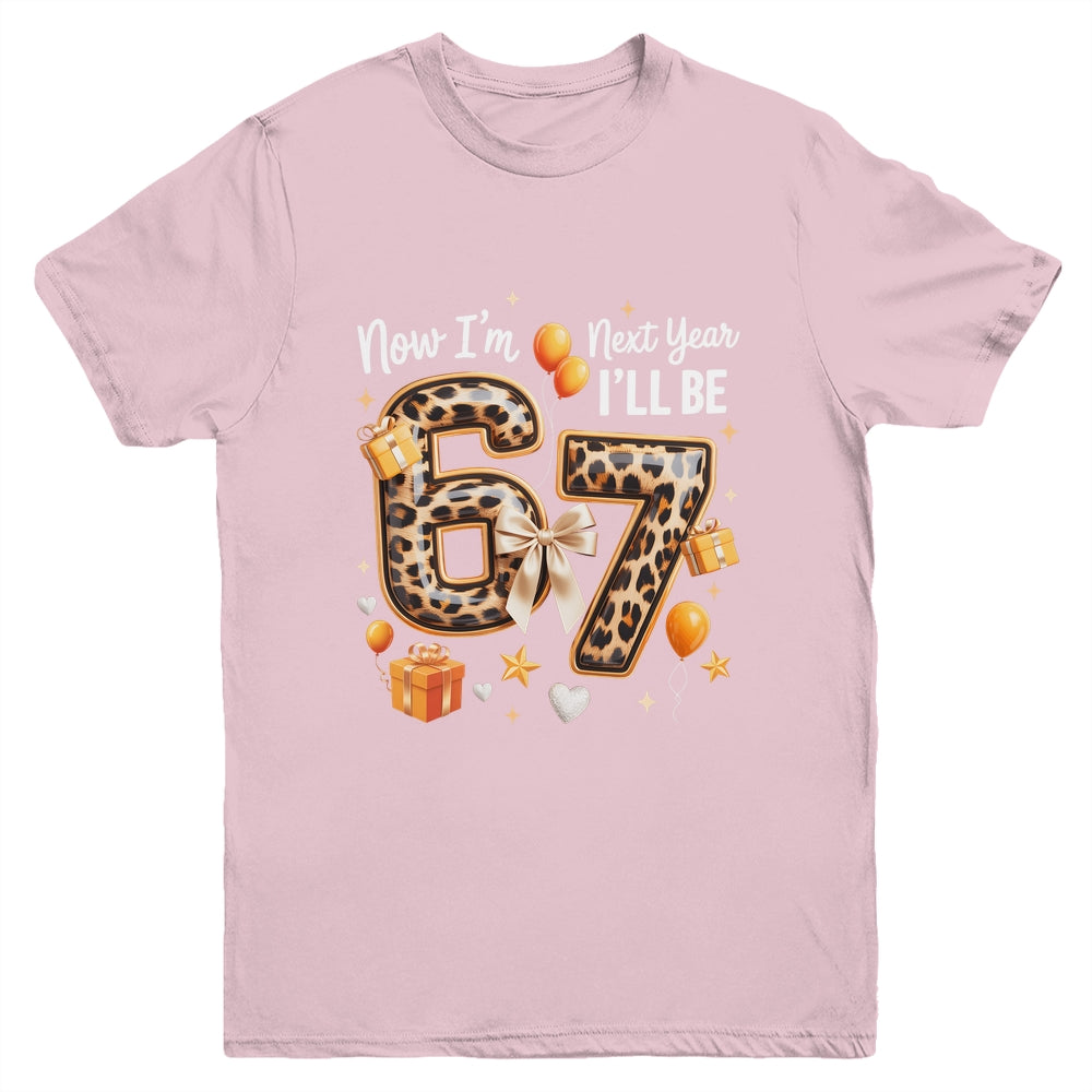 6th Birthday Girl Leopard Animal I'm 6 Next Year I'll Be 7 Youth Shirt | siriusteestore